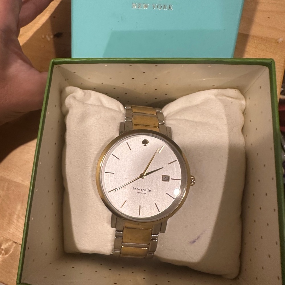Kate Spade Gold and Silver Watch with Minimalist Design